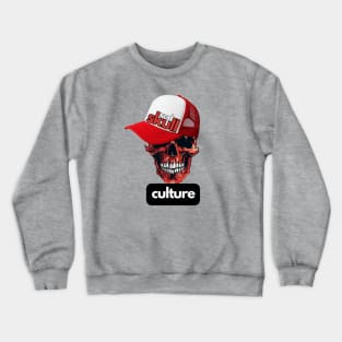 Red Skull Culture, Festival t-shirt, Unisex t-shirt, tees, men's t-shirt, women's t-shirt, summer t-shirt, trendy t-shirt, t-shirt with hats Crewneck Sweatshirt